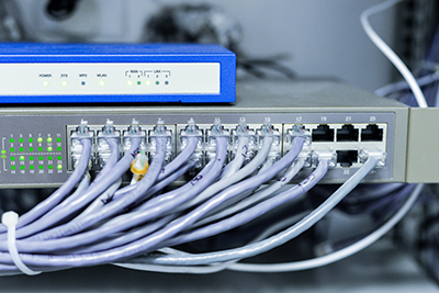 commercial building network switch and router