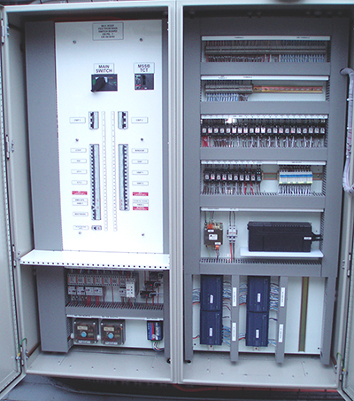 Mechanical Services Switchboard which has been refurbished and upgraded with BMS controllers and UPS