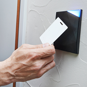 Access Control Swipe card in use