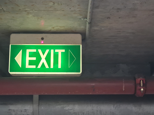 Car Park Lighting - Emergency exit lighting Signs